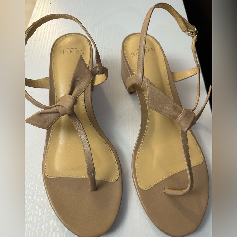 ALEXANDRE BIRMAN
Clarita Block Heel T Leather Sandals